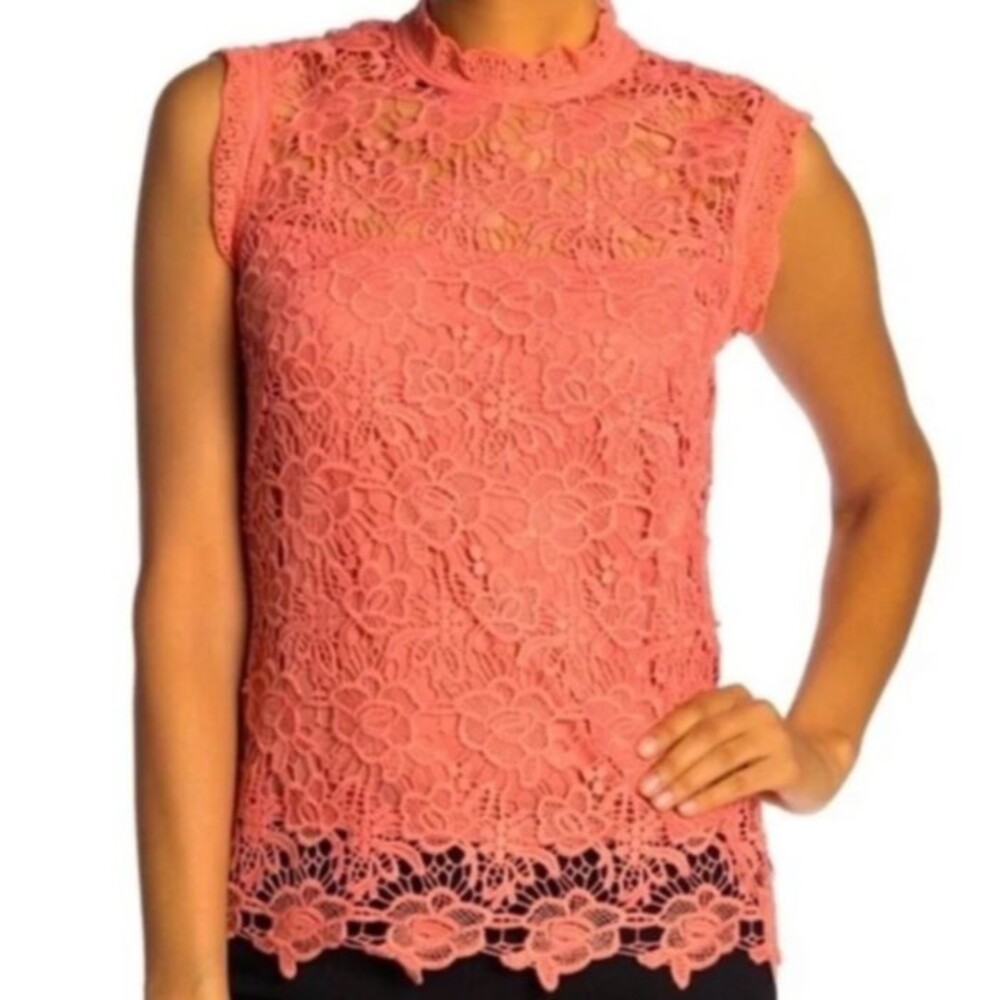 Nanette Lepore Floral Lace Sleeveless Top Size M